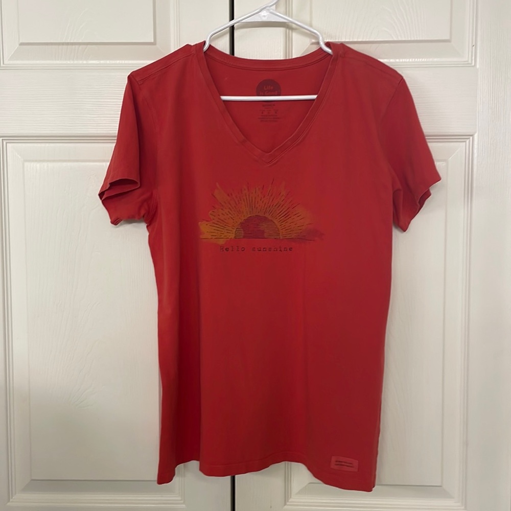 Life Is Good Red Sunshine T-Shirt